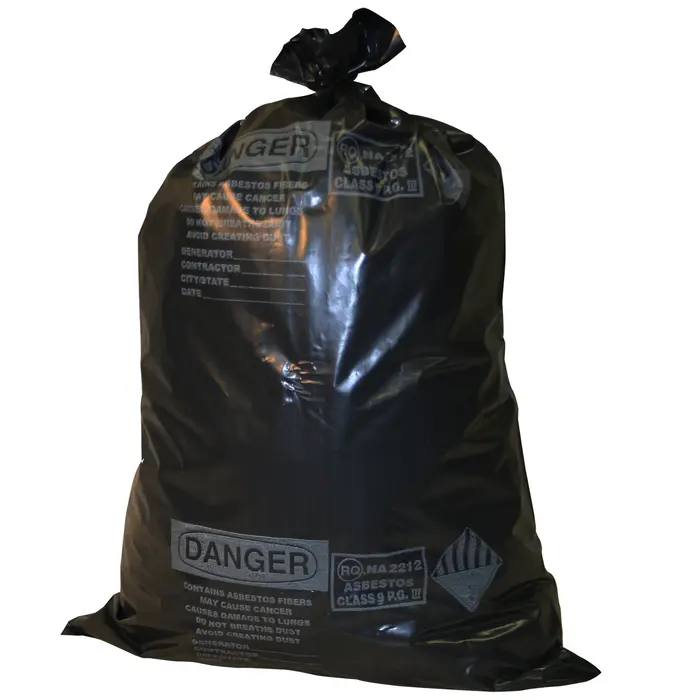 Black ACM Bag Flat Folded 33" x 50" 6 MIL (75) Bags