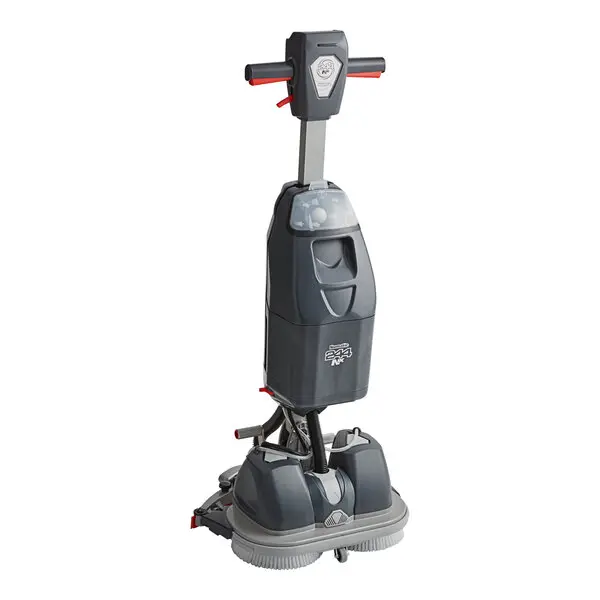 NaceCare Solutions NUC 244NX 18" Cordless Walk Behind Compact Floor Scrubber with 2 Lithium-Ion Batteries and Charger