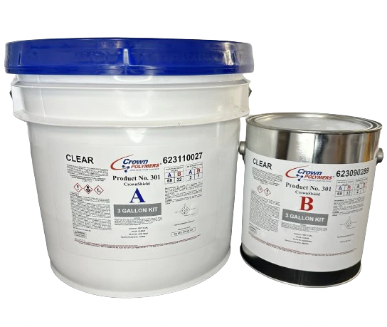 Crown Polymers 301 Crownshield Clear Epoxy Thru-Product Kit - 2-Part (3 Gallon)