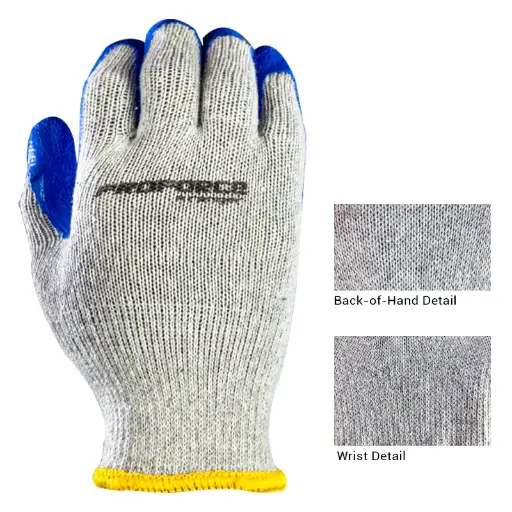 [26510634L] ProForce Blue Dipped Cotton Gloves Large (12 per Case)