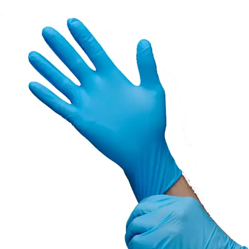 [16358739] Shieldtech DS400 Powder Free 4 Mil Blue Nitrile Gloves (100 per box)