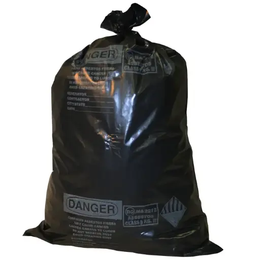 [50110] Black ACM Bag Flat Folded 33" x 50" 6 MIL (75) Bags