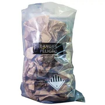 [A73902] Clear ACM-Printed Contractor Bag Flat Folded 33" x 50" 6 Mil (75 Bags)