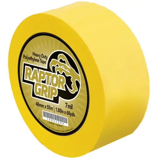 [16634899] 2" Raptorgrip Yellow Poly Tape Pinked Edges (24 per case)