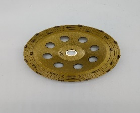[CW07-24PCD] Golden 7" PCD Cup Wheel with 24 pcs of Small PCDS (Non-threaded)