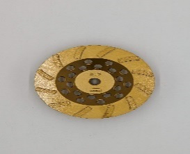[CW07-S12P16] Swirl Segmented Cup Wheel Premium Golden (7" x 12 Seg x 7/8-5/8)