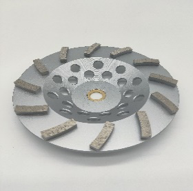 [CW07T-S12H] Swirl Segmented Cup Wheel Soft Bond (7" x 12 Seg x 5/8-11) Threaded