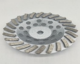 [CW07T-S24H] Swirl Segmented Cup Wheel Soft Bond (7" x 24 Seg x 5/8-11) Threaded