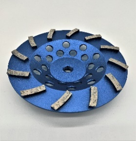 [CW07-S12P] *Premium Quality* Swirl Seg Cup Wheels Soft Bond (7" x 12 Seg x 7/8-5/8)