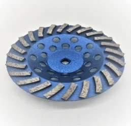 [CW07T-S24P] *Premium Quality* Swirl Seg Cup Wheels Soft Bond (7" x 24 Seg x 5/8-11) Threaded