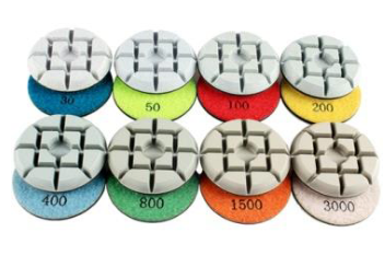 [3PP400] 3" Neon Resin Wet/Dry Polish Pads (400 Grit) 10mm - Pro Series