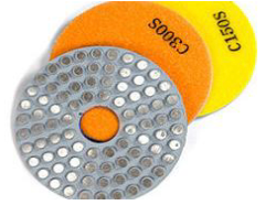 [6PPDOT50] 6" Metal-Dot Wet/Dry Polish Pads (50 Grit) 3.5mm - Pro Series