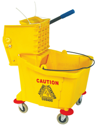 [57582] Mop Bucket & Wringer (35qt-38qt with Caster Wheels Sidepress Wringer)