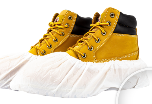 [2690-1874] Shieldtech Protective Shoe Covers 300 Series White Heavy Duty Size Standard (50 Pair Per Pack)
