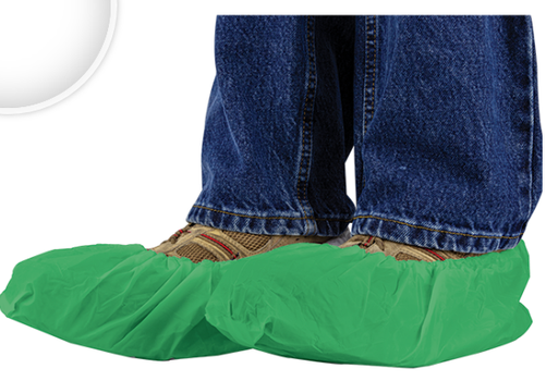 [2696-1779] Shieldtech Basics Standard Weight Protective Shoe Covers CPE Universal Size (50 Pair Per Pack)